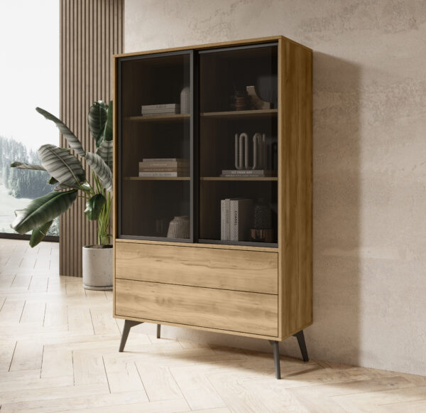 Display Cabinet, ESTEVAN WIT1, Modern, Chipboard, Estevan Living Room 100 x 165 x 39 cm - Image 7