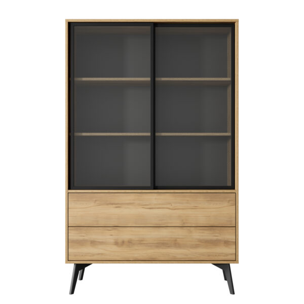 Display Cabinet, ESTEVAN WIT1, Modern, Chipboard, Estevan Living Room 100 x 165 x 39 cm - Image 8