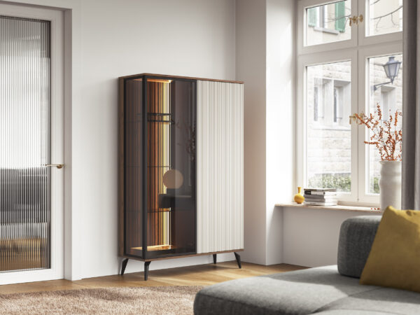 Display Cabinet, DAWSON WIT1, Modern, Chipboard, Dawson Living Room 103 x 162 x 39 cm - Image 6