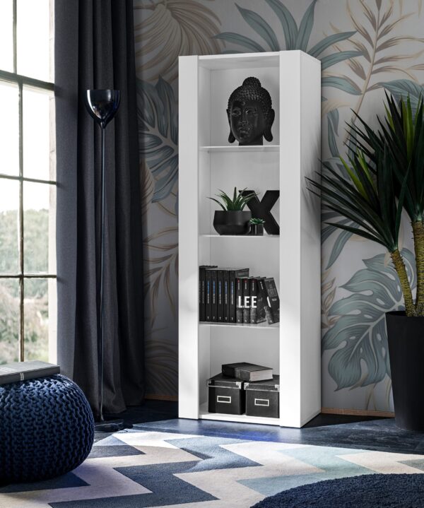 Tivoli Glass-Shelf Cabinet, White/White - Image 2