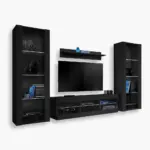 TV Furniture Set Tivoli Grande, Black/Black