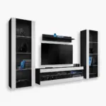TV Furniture Set Tivoli Grande, White/Black