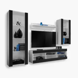 Tivoli Medio TV Furniture Set, Black/White