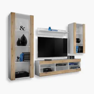 Tivoli Medio TV Furniture Set, Wotan/White