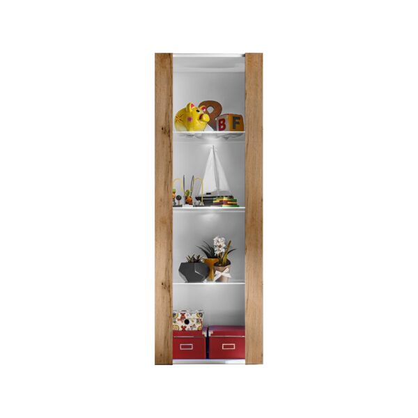 Tivoli Glass-Shelf Cabinet, Wotan/White - Image 4