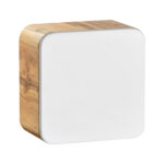 Square Wall-Mounted Bathroom Cabinet ARVIDA – White – Rounded Corners – 35 x 35 x 22 cm