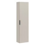 Tall Wall-Mounted Bathroom Cabinet ADEN – Cashmere – Grooved Fronts – 35 x 140 x 25 cm