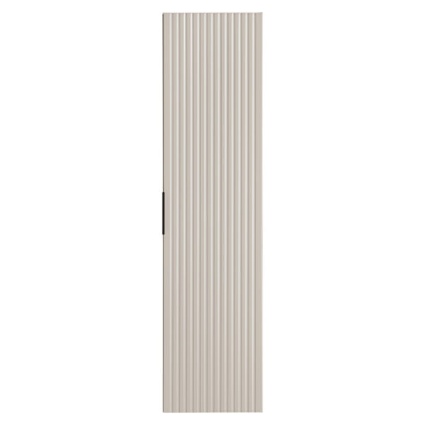 Tall Wall-Mounted Bathroom Cabinet ADEN – Cashmere – Grooved Fronts – 35 x 140 x 25 cm - Image 5
