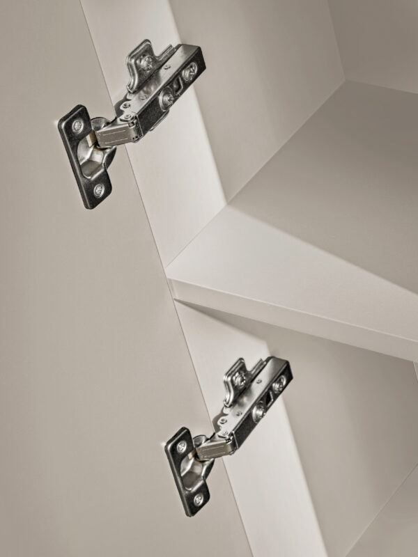 Tall Wall-Mounted Bathroom Cabinet ADEN – Cashmere – Grooved Fronts – 35 x 140 x 25 cm - Image 7