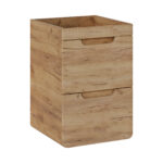 Wall-Mounted Vanity Unit ARVIDA – Oak Finish – 2 Drawers – 40 x 59 x 41 cm