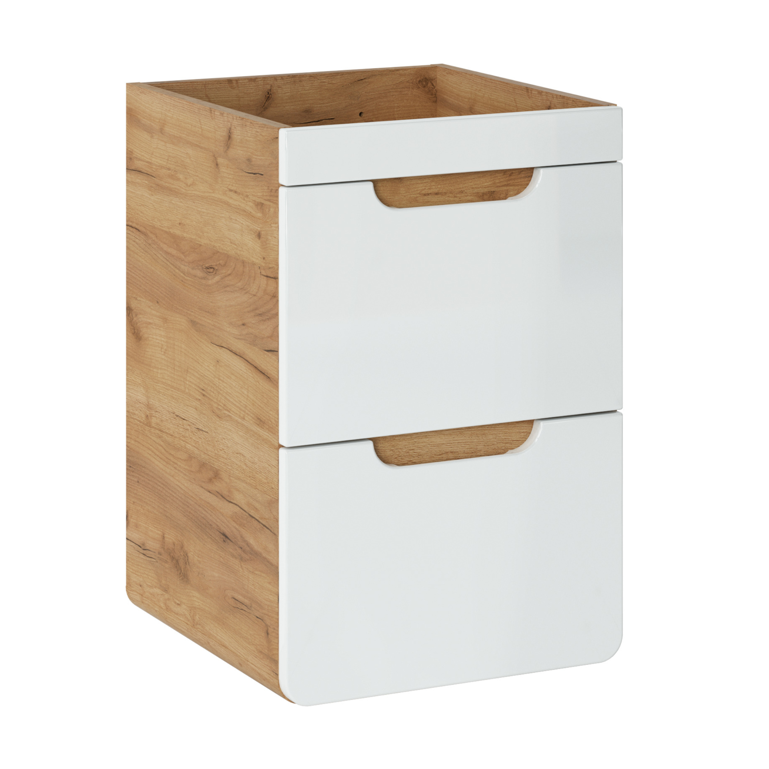 XMEBLAZSZKCM01101201_00-2.jpg Wall-Mounted Vanity Unit ARVIDA – White – 2 Drawers – 40 x 59 x 41 cm - Image 1