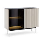 Olden Sideboard - Cashmere - Glass Front - 107 x 84 x 39 cm