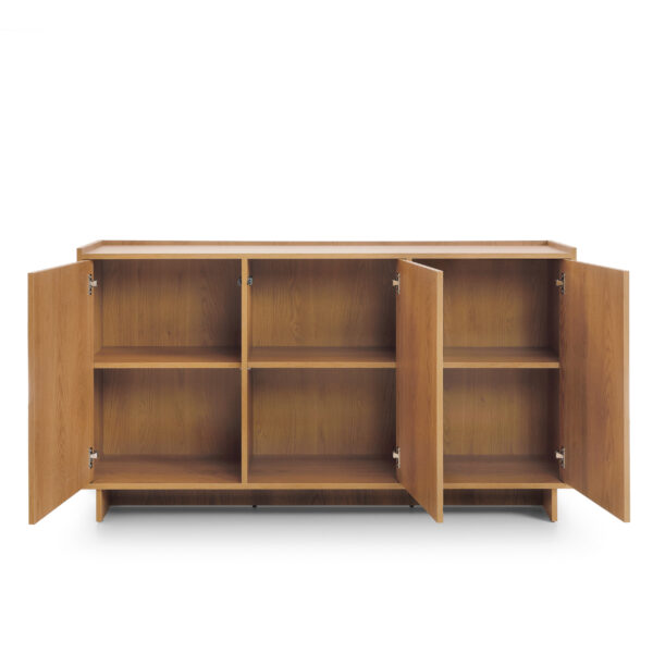 Yarker Sideboard - Caramel Oak - 3 Doors - 147 x 82 x 39 cm - Image 4