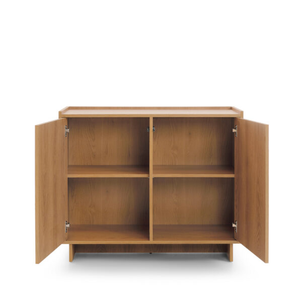 Yarker Sideboard - Caramel Oak - 2 Doors - 98 x 82 x 39 cm - Image 4