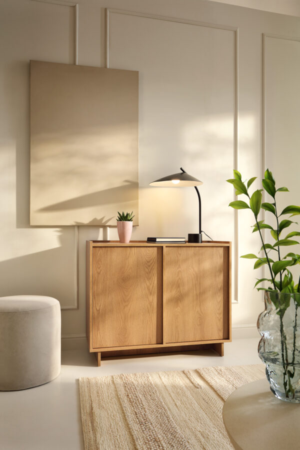 Yarker Sideboard - Caramel Oak - 2 Doors - 98 x 82 x 39 cm - Image 5