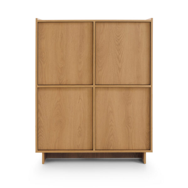 Yarker Sideboard - Caramel Oak - 4 Doors - 98 x 124 x 39 cm - Image 7