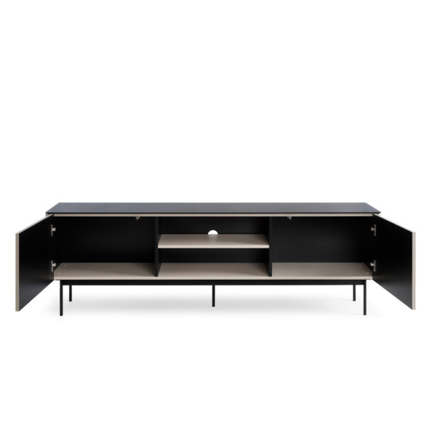 Olden TV Cabinet - Cashmere - Glass Top - 180 x 52 x 39 cm - Image 4