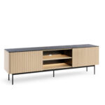 Olden TV Cabinet - Vicenza Oak - Glass Top - 180 x 52 x 39 cm