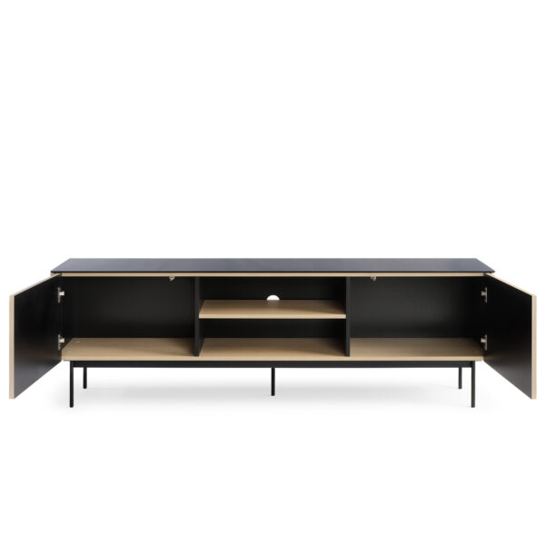 Olden TV Cabinet - Vicenza Oak - Glass Top - 180 x 52 x 39 cm - Image 4