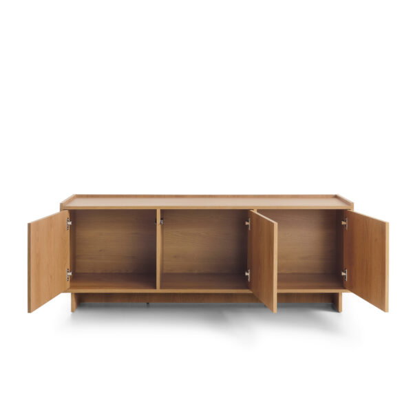Yarker TV Cabinet - Caramel Oak - 3 Doors - 147 x 55 x 39 cm - Image 4