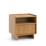 Yarker Bedside Table - Caramel Oak - Drawer - 50 x 51 x 39 cm