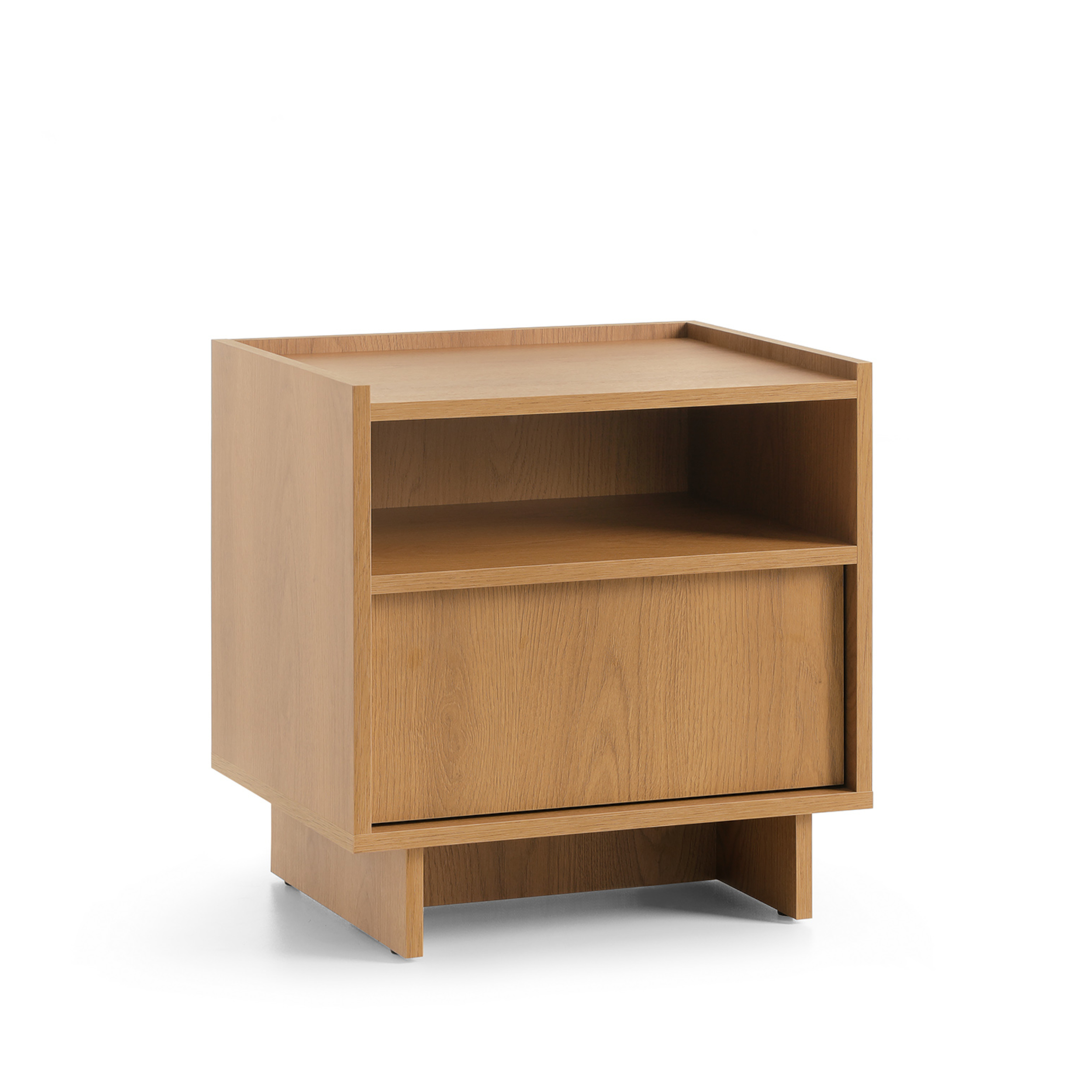XMEBSKRSTOPI01701101_00-2.jpg Yarker Bedside Table - Caramel Oak - Drawer - 50 x 51 x 39 cm - Image 1