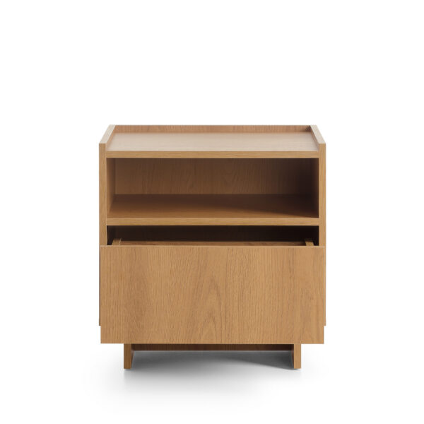 Yarker Bedside Table - Caramel Oak - Drawer - 50 x 51 x 39 cm - Image 4
