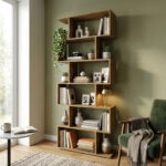 SKEI Standing Shelf - Wotan Oak - Width 80 cm, Height 190 cm, Depth 25 cm