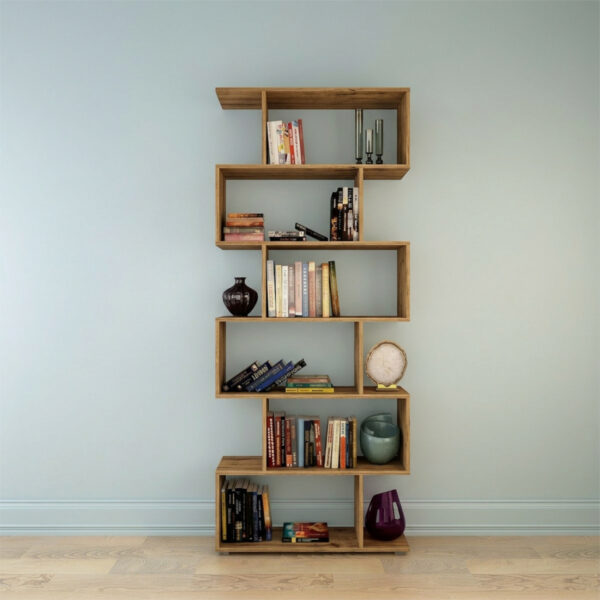 SKEI Standing Shelf - Wotan Oak - Width 80 cm, Height 190 cm, Depth 25 cm - Image 3