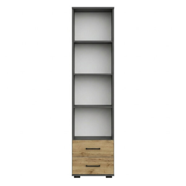 FAUSKE Wardrobe - 2 Drawers - Oak - Gray - Width 40 cm, Height 180 cm, Depth 36 cm - Image 4