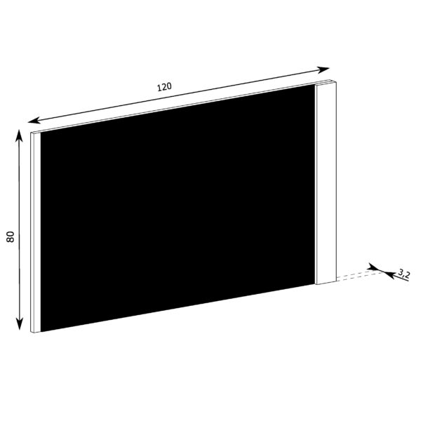 Hanging Mirror BALESTRAND - Oak - 120 x 80 x 4 cm - Image 3