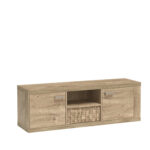 TV cabinet BALESTRAND - Oak - Drawer - 151 x 51 x 41 cm