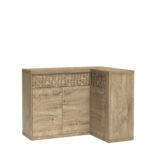 Corner Commode BALESTRAND - Oak - Drawers - Decorative Front - 132 x 99 x 41 cm