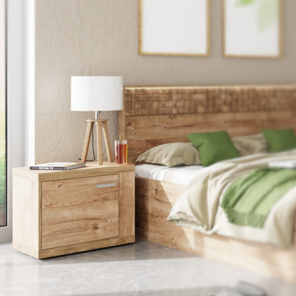 Nightstand BALESTRAND - Oak - 57 x 51 x 41 cm - Image 2