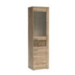 Standing Display Cabinet BALESTRAND - Oak - Drawer - 57 x 201 x 41 cm