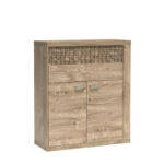 Commode BALESTRAND - Oak - Drawers - Decorative Front - 102 x 119 x 41 cm