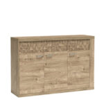 Commode BALESTRAND - Oak - Drawers - Decorative Front - 147 x 99 x 41 cm