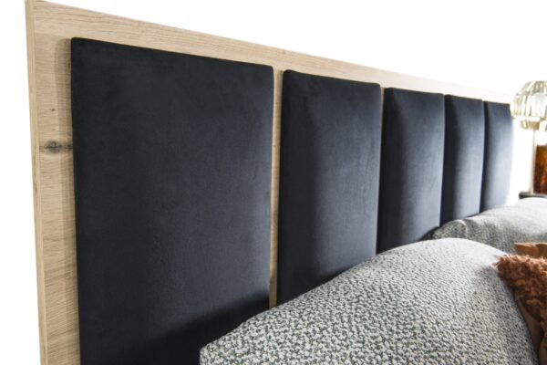 NAKUSP Bed - Oak - Bedding Storage - Headboard - Slats - 188 x 100 x 207 cm - Image 6
