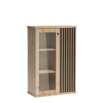 Standing Display Cabinet NAKUSP - Oak - Slats - 87 x 132 x 41 cm