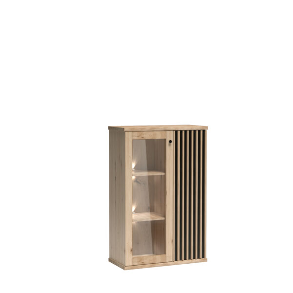 Standing Display Cabinet NAKUSP - Oak - Slats - 87 x 132 x 41 cm - Image 4